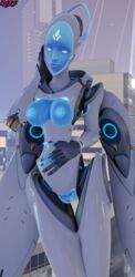 1girls 3d 3d_(artwork) blender blender_(software) breasts clitoral_hood echo_(overwatch) female female_only living_machine looking_at_viewer nipples no_humans nude nyes117 omnic overwatch overwatch_2 pussy robot robot_girl solo vulva