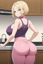 ai_generated ass ass_focus babysitter bed bedroom big_ass bitch_collar blonde_hair booty bubble_butt cameltoe curvy curvy_hips dog_collar earrings free_use freeuse freeuse_slut freeuse_whore hourglass_figure imminent_sex kitchen kuro_inazuma large_ass large_breasts lifting_shirt lustful_energy lustful_eyes lustful_gaze non_nude parted_bangs perky_breasts pink_dog_collar purple_eyes purple_shirt purple_tank_top ready_for_sex ready_to_fuck seductive seductive_eyes seductive_look seductive_smile short_hair standing tank_top thicc_ass thicc_thighs thick_ass thick_thighs viewed_from_behind violet_eyes voluptuous voluptuous_female wide_hips