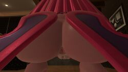 anthro anus ass_focus back_view big_breasts black_legwear lovander pal_(species) palworld presenting_pussy pussy vrchat vrchat_avatar vrchat_model