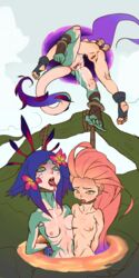 arms_behind_back asphyxiation crying crying_with_eyes_open drooling dying feet hanged league_of_legends lsw249_(artist) neeko noose portal pussy pussy_juice riot_games small_breasts snuff tied_hands tied_up zoe_(league_of_legends)