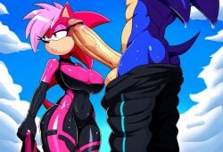 ai_generated ass blue_body breasts couple female incest magenta_fur male male/female pink_hair sonia_the_hedgehog sonic_(series) sonic_the_hedgehog sonic_the_hedgehog_(series) sonic_underground straight veiny_penis