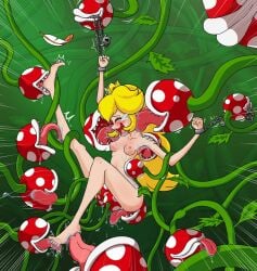 blonde_hair blush closed_eyes cunnilingus helpless hidden_pussy laughing licking licking_ass licking_breast licking_pussy mario_(series) nintendo nude nude_female open_mouth piranha_plant pocketickler princess_peach restrained squirming struggling tears tickle_fetish tickle_torture tickling tickling_armpits tickling_feet tickling_sides