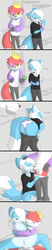 absurd_res anal anal_sex anthro anthro_on_anthro anthro_penetrated anthro_penetrating anthro_penetrating_anthro ass balls blue_body breasts canid canine chessy_(zylenox) clothed clothing crown dialogue dipstick_tail duo english_text fellatio female female_penetrated fox genitals hi_res long_image male male_penetrating male_penetrating_female mammal money multicolored_body multicolored_tail nipples oral penetration penile penis pussy red_body sex straight tall_image text zylenox