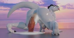 3d 3d_(artwork) all_fours ambiguous_penetration anthro ass ass_up big_breasts big_butt blender_(software) bodily_fluids breasts cum cum_drip cum_inside cum_leaking cum_pool dinosaur dripping duo excessive_cum feet female female_penetrated genital_fluids genitals glyph_(bad_dragon) hanging_breasts hi_res jurassic_park jurassic_world looking_pleasured male male_penetrating male_penetrating_female nipples penetration penis raised_tail reptile reptilligator scalie sex smile solo_focus straight theropod tongue tongue_out universal_studios white_body yuki_(evov1) yukiminus_rex_(evov1)