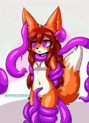 ai_generated brain_fuck brain_injection fox furry pixel_art raped small_breasts tentacle tentacle_rape