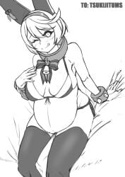 1girls akeggle belly big_belly big_breasts breasts cleavage elphelt_valentine female guilty_gear one_eye_closed pregnant solo tonge tongue_out