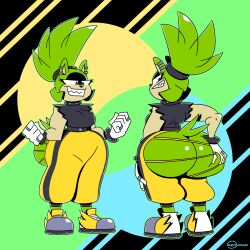 1girls afrosoricid anthro ass big_ass bottom_heavy bubble_butt fat_ass female female_only green_body huge_ass ineptoutcast large_ass solo sonic_(series) sonic_the_hedgehog_(series) surge_the_tenrec tenrec thick_ass thick_thighs torn_open_bottoms wide_hips