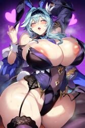 1girls ai_generated areolae big_breasts big_thighs blush breasts bunny_ears bunny_girl bunnysuit busty curvy eula_(genshin_impact) female genshin_impact gigantic_breasts gigantic_thighs huge_breasts huge_thighs large_breasts large_thighs massive_breasts massive_thighs nipples sweat taf4_novelai thick_thighs thighs voluptuous