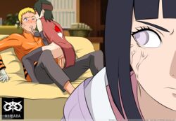 1boy 2girls a1ibaba age_difference angry big_penis black_hair blonde_hair blush boruto:_naruto_next_generations caught cheating cheating_husband clothed clothing cuckquean duo duo_focus embarrassed female_on_top femdom hyuuga_hinata naruto netorare pink_pussy reverse_netorare sarada_uchiha sex short_hair size_difference small_breasts small_dom_big_sub smaller_female uzumaki_naruto vaginal_penetration whentai