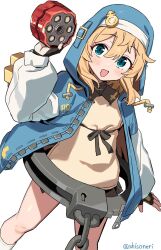 1boy balls bike_shorts blonde_hair blue_eyes bridget bulge butt_focus femboy feminine_male guilty_gear guilty_gear_strive hoodie male male_focus male_only otoko_no_ko pale_skin pants presenting_hindquarters shisoneri skirt