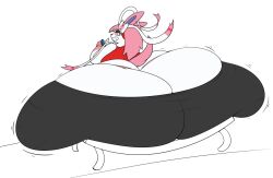 big_ass breakykobold bubble_butt fat huge_ass hyper_butt hyper_fat obese sylveon thick_thighs wide_hips