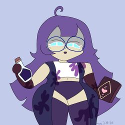 cookie_run femboy nsfwmyka prune_juice_cookie purple_hair