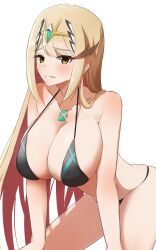 breasts core_crystal female female_only kanuitichrom mythra nintendo solo swimsuit tagme xenoblade_(series) xenoblade_chronicles_2