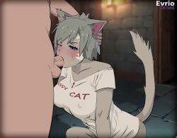 1girls 3d animated big_breasts blowjob bouncing_breasts cat_ears catgirl character_request evrio fellatio furry gray_hair grey_skin neko paizuri paizuri_under_clothes penis sound straight tagme vaginal_penetration video wet