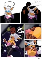 anthro big_breasts dark-skinned_male dark_skin dmustang furry male muscular_male rape rouge_the_bat sega sonic_(series)