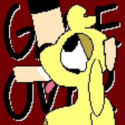 animal_crossing animated anthro bitcrushclown breasts canine crying deep_throat eye_contact fellatio furry game_over gif hand_on_head human_on_anthro isabelle_(animal_crossing) looking_at_partner nintendo on_knees oral oral_sex penis pixel_art rape tongue_out white_penis year_request