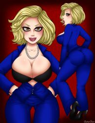 1girls blonde_hair cameltoe cleavage curvy erect_nipples female friday_the_13th friday_the_13th:_the_game gatorchan high_heels huge_areolae huge_ass huge_breasts puffy_nipples short_hair thick_lips victoria_sterling voluptuous wide_hips