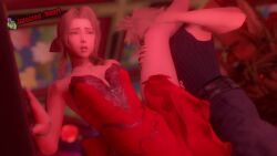 3d aerith_gainsborough animated cloud_strife female final_fantasy final_fantasy_vii infected_heart leg_raise long_dress magicalmysticva male moaning moaning_in_pleasure mp4 red_dress sex sound standing_sex straight tagme video voice_acted