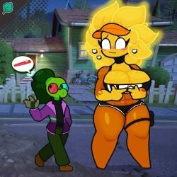 1girls anthro breasts female flora_fauna jack_(dj_arts) peashooter_(pvz) plant plant_girl plant_humanoid plantie plants_vs._zombies plants_vs_zombies sunflower_(pvz) sunflower_queen_(pvz) sunny_(dj_arts)