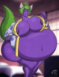 big_breasts blueberry_inflation breasts cleverfoxman huge_breasts thick_thighs wide_hips