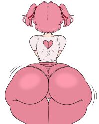 1girls bouncing_ass doki_doki_literature_club dumptruck_ass female female_only huge_ass human inakotho jiggle jiggling_ass natsuki_(doki_doki_literature_club) solo thigh_gap tight_clothing wide_ass wide_hips wobble wobbling_ass