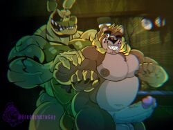 abs anthro five_nights_at_freddy's fnaf fredbearnstwgay freddy_(fnaf) from_behind gay gay_sex male male/male male_only male_penetraning nipples penis springtrap_(fnaf) tagme traced