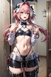 1boy abs ai_generated astolfo_(fate) fate_(series) femboy male male_only rcos skirt solo solo_focus solo_male twink