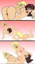 3girls ass barefoot becca_chang blonde_hair breasts comic comic:the_house_xxxparty commission feet female_only ferozyraptor incest mother_and_daughter multiple_girls naked nickelodeon nude nude_female older rita_loud sid_chang straight_hair tagme the_casagrandes the_loud_house threesome vagina yuri