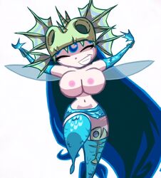 animated annetta_fish_(rayman) big_breasts blue_hair breasts closed_eyes cum cum_in_breasts cum_in_face cum_on_breasts cum_on_face cute enormous_breasts fairy fish long_hair nipples no_bra nymph_(rayman) pink_nipples rayman_(series) rayman_origins smile thick_thighs ubisoft white_skin