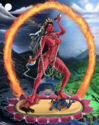big_breasts breasts breasts_out buddhism buddhist_mythology female flames goddess hairless_pussy large_breasts long_hair male mature_female nude nude_female nudity pussy red_skin religion skull stepped_on stepping_on_male third_eye tibetan_buddhism tongue tongue_out vajrayogini zapphstar