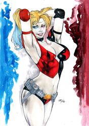 batman_(series) corset dc dc_comics ed_benes_studio female female_only harley_quinn iago_maia solo