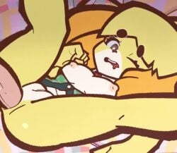 1boy 1boy1girl 1girl1boy 1girls 2023 2d anal anal_sex animal_crossing animated bed breasts breasts_out camcorder canine cock dick domestic_dog female furry isabelle_(animal_crossing) legs_up looking_at_viewer lunny_sketch male nintendo no_sound penis penis_in_ass pleasure_face pussy sex short_playtime shorter_than_30_seconds straight straight_sex twitter_link video
