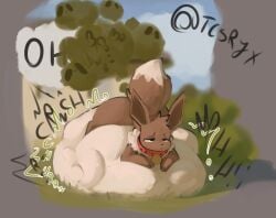 2025 ambiguous_feral ambiguous_gender ambiguous_pred ass ass_up belly belly_on_ground belly_squish big_belly big_butt big_tail black_nose black_text bloated blurred_background bodily_noises bone_breaking brown_body brown_butt brown_ears brown_face brown_feet brown_fur brown_inner_ear brown_legs brown_tail brown_tuft building calling_for_help canid canine churn cloud cloud_emanata collar collar_tag compression_sound_effect countershade_belly countershade_fur countershading cross-eyed crunch crushing_sound_effect curved_text day dialogue digestion digestion_noises digital_media_(artwork) digital_painting_(artwork) dipstick_tail ears_up eevee emanata english_description english_text eye_roll eyebrows fart fart_cloud fart_fetish fatal_vore feet feral feral_pred fluffy fluffy_tail full-length_portrait fully_inside fur generation_1_pokemon grass grass_field green_fart_cloud green_text half-closed_eyes head_tuft hi_res house huge_belly huge_butt huge_hips huge_thighs hyper hyper_belly imminent_death leg_on_belly light lighting long_ears looking_pleasured lying lying_on_ground mammal markings monotone_belly monotone_face monotone_feet monotone_legs motion_lines mph! muffled multicolored_body multicolored_fur multiple_prey narrowed_eyes neck_tuft nintendo offscreen_character on_front on_ground onomatopoeia outside painting_(artwork) plant pokemon pokemon_(species) portrait quadruped raised_tail red_collar resting_on_belly rumbling_stomach same_size_vore shaded shortened_sound_effect shrub signature skull_in_fart_cloud skull_symbol sky soft_shading soft_vore solo sound_effect_variant sound_effects squish tail tail_markings talking_to_another tan_belly tan_body tan_countershading tan_fur tan_tail_tip tan_tuft tcsrjx text thick_thighs tuft twitter_handle two_tone_body two_tone_fur two_tone_tail unseen_prey unwilling_prey vore vowelless vowelless_sound_effect vowelless_vocalization white_text_outline wide_hips