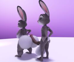 3d anthro ass balls big_balls big_breasts big_butt big_penis blender_(disambiguation) breasts disney duo female flat_chest futanari genitals herm hot_dogging huge_balls huge_butt intersex judy_hopps lagomorph laquine large_breasts leporid mammal nude penis rabbit storyborn zootopia