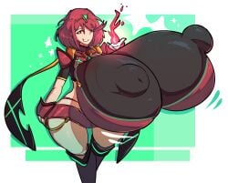 armor armored_female big_breasts big_nipples boobs boobs_bigger_than_head breasts breasts_bigger_than_head clothed female female_focus female_only fire girl hips huge_breasts huge_nipples human human_female humanoid hyper_breasts mirukiblue nipple_bulge nipples nipples_visible_through_clothing pyra pyra_(xenoblade) red_eyes red_hair short_hair shorts smile thighs tight_clothes tits woman xenoblade_(series) xenoblade_chronicles xenoblade_chronicles_(series) xenoblade_chronicles_2