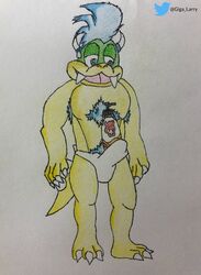 armpit_hair body_hair giga_larry hi_res koopa koopaling larry_koopa male male_only mario_(series) nintendo scalie solo video_games