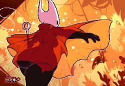 1girls ass breasts ditchu ditchuart_(sfw) female female_only hollow_knight hollow_knight:_silksong hornet_(hollow_knight) naked_under_clothes tagme team_cherry thighs translucent_clothing