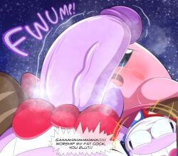 absurd_res alien balls big_balls big_penis blush bow_tie clothing duo fool's_hat genitals grin hat headgear headwear hi_res huge_cock humanoid_genitalia humanoid_penis hyper hyper_balls hyper_genitalia hyper_penis hyper_testicles kirby kirby_(series) male male/male male_only marx marx_(kirby) motion_lines musk musk_cloud nintendo onomatopoeia oral_request panel_skew penis penis_on_face questionable_consent requesting sex_request smile sound_effects space star teeth tepigfan101 text waddling_head yelling