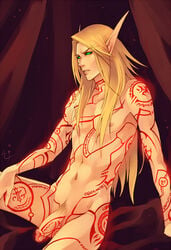 1boy 2010 adrasteius_bloodspeaker altana blizzard_entertainment blonde_hair blood_elf blood_elf_mage elf elf_ears elf_male flaccid green_eyes horde ladyavali mage_(warcraft) male male_only nude nude_male original_character penis pointy_ears pubic_hair runes solo solo_male tattoo uncensored warcraft world_of_warcraft