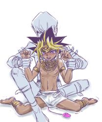 dark_skin male pharaoh_atem seth seto_kaiba vibrator yaoi yu-gi-oh! yuu-gi-ou_duel_monsters