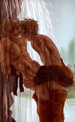 anal blonde_hair blue_eyes bondage cuts dark_naruto forced_yaoi human injury male male_only multiple_males muscle naruto ninja outdoors selfcest short_hair skully_(artist) tied uzumaki_naruto water waterfall wet yaoi