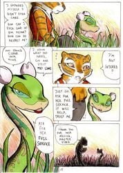 anthro better_late_than_never blush comic daigaijin embarrassed english_text feline female fur furry kung_fu_panda male master_tigress master_viper page_18 sage_advice snake tail tiger