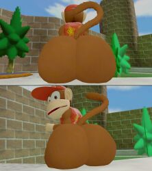 3d ass_focus big_ass big_booty big_butt diddy_kong donkey_kong_(series) huge_ass male male_only nintendo sitting skulltronprime969 solo solo_male tagme