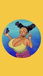 1girls alternate_breast_size big_breasts breasts capcom cleavage dark-skinned_female dark_skin female female_only gigantic_breasts huge_breasts large_breasts lily_hawk massive_breasts redsinister97 sinnni97 solo source_request street_fighter street_fighter_6