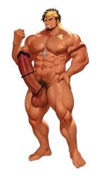 abs bara biceps big_balls big_penis bodybuilder boner censored chest_hair erection facial_hair hairy_legs hairy_male hairy_thighs huge_balls huge_cock huge_testicles hunk kuromine_hiraya male male_focus male_only massive_cock massive_penis muscle muscles muscular muscular_arms muscular_ass muscular_legs muscular_male muscular_thighs nipples nude pecs pubic_hair solo solo_male testicles yuatari