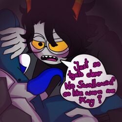 blowjob dialogue homestuck homestuck_oc homestuck_troll tentabulge tentacle zebruh_codakk