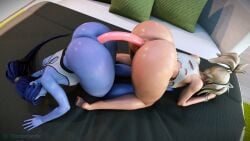 2girls 3d all_fours amelie_lacroix anal anal_double_dildo anal_insertion anal_masturbation anal_object_insertion anal_sex angela_ziegler ass ass_to_ass big_ass big_breasts big_butt blizzard_entertainment blonde_hair bottomless dark_blue_hair dildo dildo_in_ass double_dildo double_dildo_anal female female_masturbation female_only long_hair masturbation mercy mutual_anal mutual_masturbation object_insertion overwatch overwatch_2 ponytail pussy sex sex_toy shared_object_insertion thiccomantis thick_ass thick_legs thick_thighs violet_skin widowmaker yuri