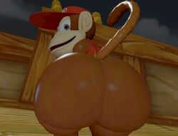 ass_focus big_ass big_butt diddy_kong donkey_kong_(series) huge_ass male monkey nintendo skulltronprime969 tagme