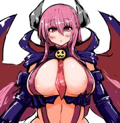 breasts dandandadandddd disgaea drawn large_breasts nipple_bulge nippon_ichi_software skimpy_clothes succubus succubus_(disgaea) succubus_costume succubus_horns succubus_wings