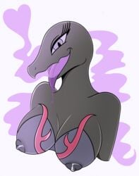 1girls absurd_res alpha_channel anthro anthrofied female hi_res nintendo nude pheromones pokémon_(species) pokemon pokemon_(species) pokemon_sm salazzle skyspeardw solo source_request topless transformation video_games